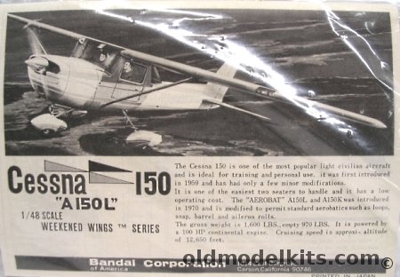 Bandai 1/48 Cessna 150 L (A 150 L) Aerobat Bagged plastic model kit